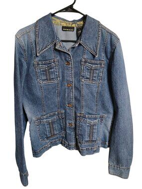 DKNY Jeans Vintage YSK Medium Wash Denim Jacket XL EUC